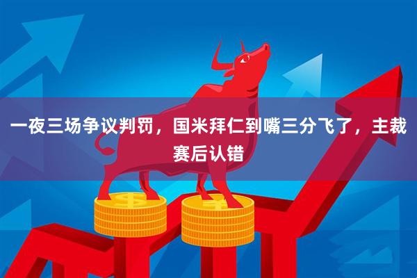 一夜三场争议判罚，国米拜仁到嘴三分飞了，主裁赛后认错